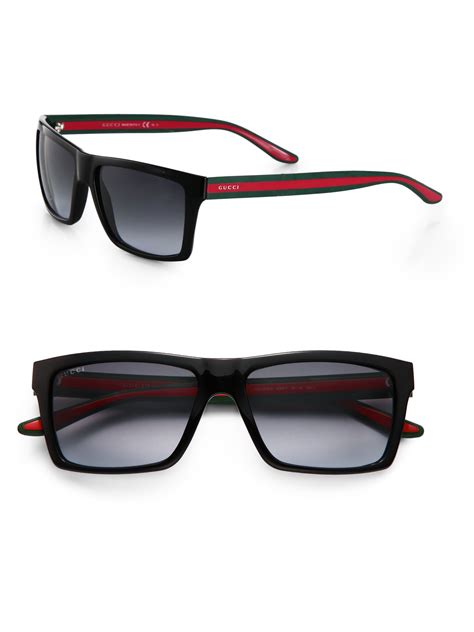 gucci men's rectangular sunglasses